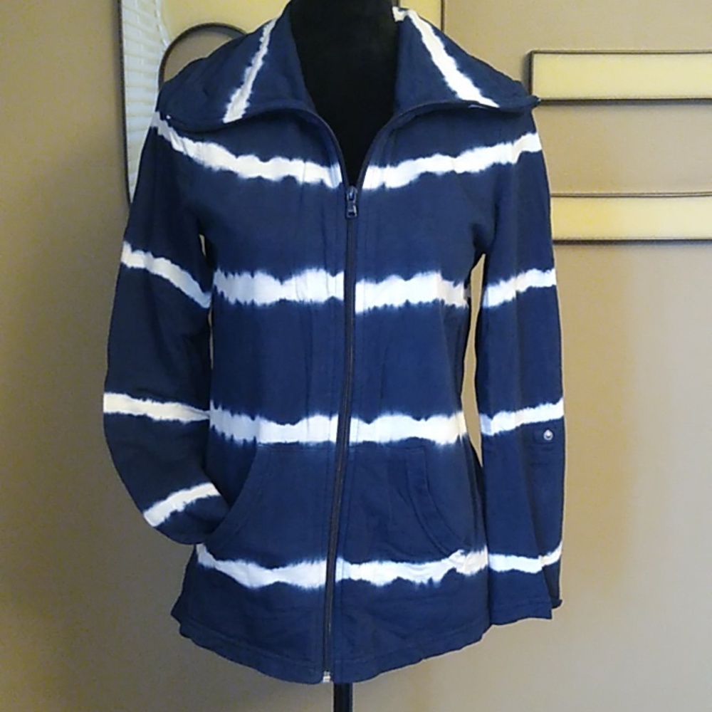 Style & Co Tie Dye Zip Up Sweatshirt
